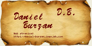 Daniel Burzan vizit kartica